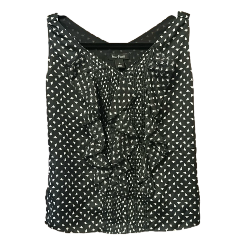 White House Black Market Floral Sleeveless Blouse